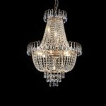 Golden Crystal Chandelier, Large Modern Luxury Chandelier, Suitable For Living Room, Dining Room, Bedroom, Hallway - No Bulb Due to broken during shipping