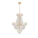 Golden Crystal Chandelier, Large Modern Luxury Chandelier, Suitable For Living Room, Dining Room, Bedroom, Hallway - No Bulb Due to broken during shipping