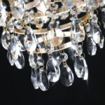 Golden Crystal Chandelier, Large Modern Luxury Chandelier, Suitable For Living Room, Dining Room, Bedroom, Hallway - No Bulb Due to broken during shipping