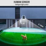 Solar Motion Sensor Outdoor Sconce Lights,LED Waterproof Dusk To Dawn Solar Patio Light,Wireless Modern Wall Mount Lamp Black For Porch Patio Garage House