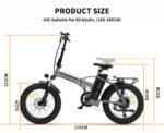 20x4.0 Inch Foldable Fat Tire Electric Bike 48V 12.5AH Extended Range Dual Disc Brakes  Fenders