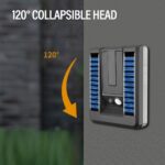 Solar Motion Sensor Outdoor Sconce Lights,LED Waterproof Dusk To Dawn Solar Patio Light,Wireless Modern Wall Mount Lamp Black For Porch Patio Garage House