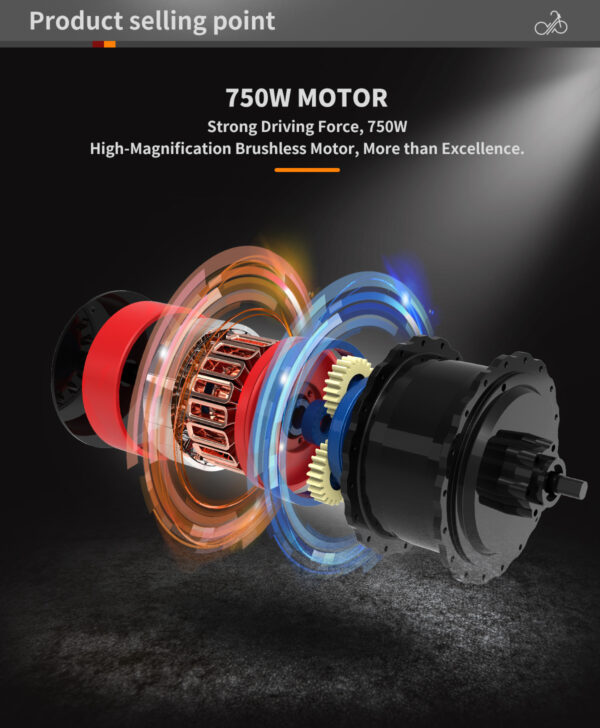 20x4.0 Inch Foldable Fat Tire Electric Bike 48V 12.5AH Extended Range Dual Disc Brakes  Fenders