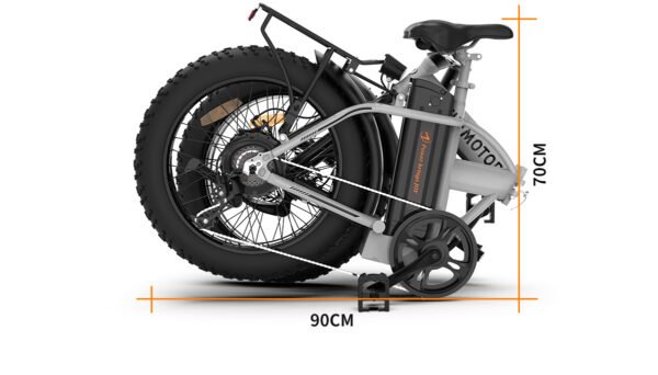 20x4.0 Inch Foldable Fat Tire Electric Bike 48V 12.5AH Extended Range Dual Disc Brakes  Fenders